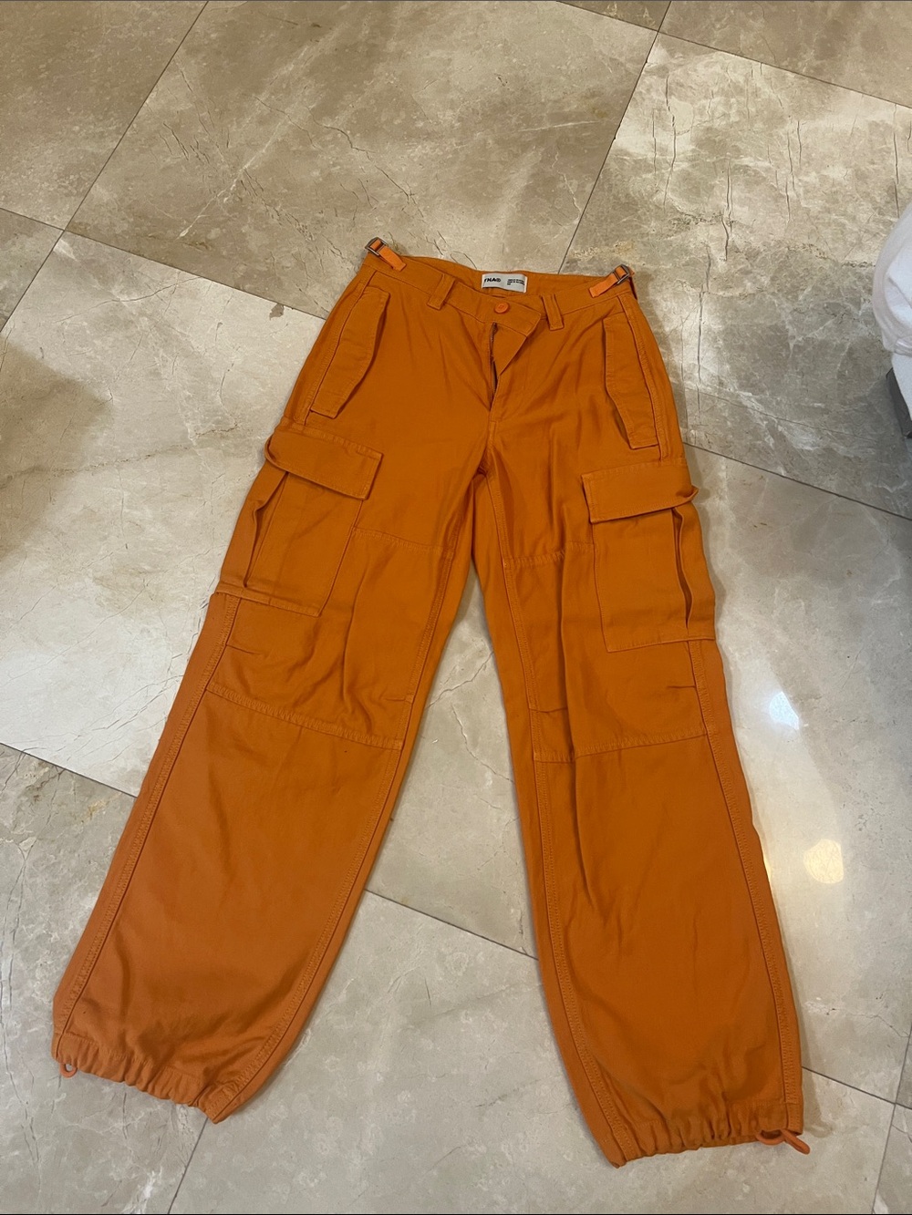 Aritzia TNA Rust Orange High-Rise Pants cargo